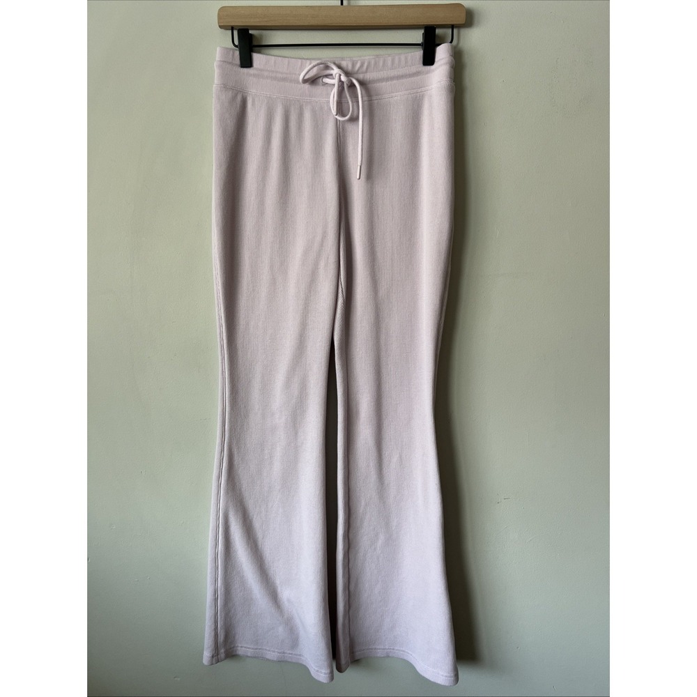 Aritzia Sunday Best Pink Purple Waffle Flared Pant Womens Size XS